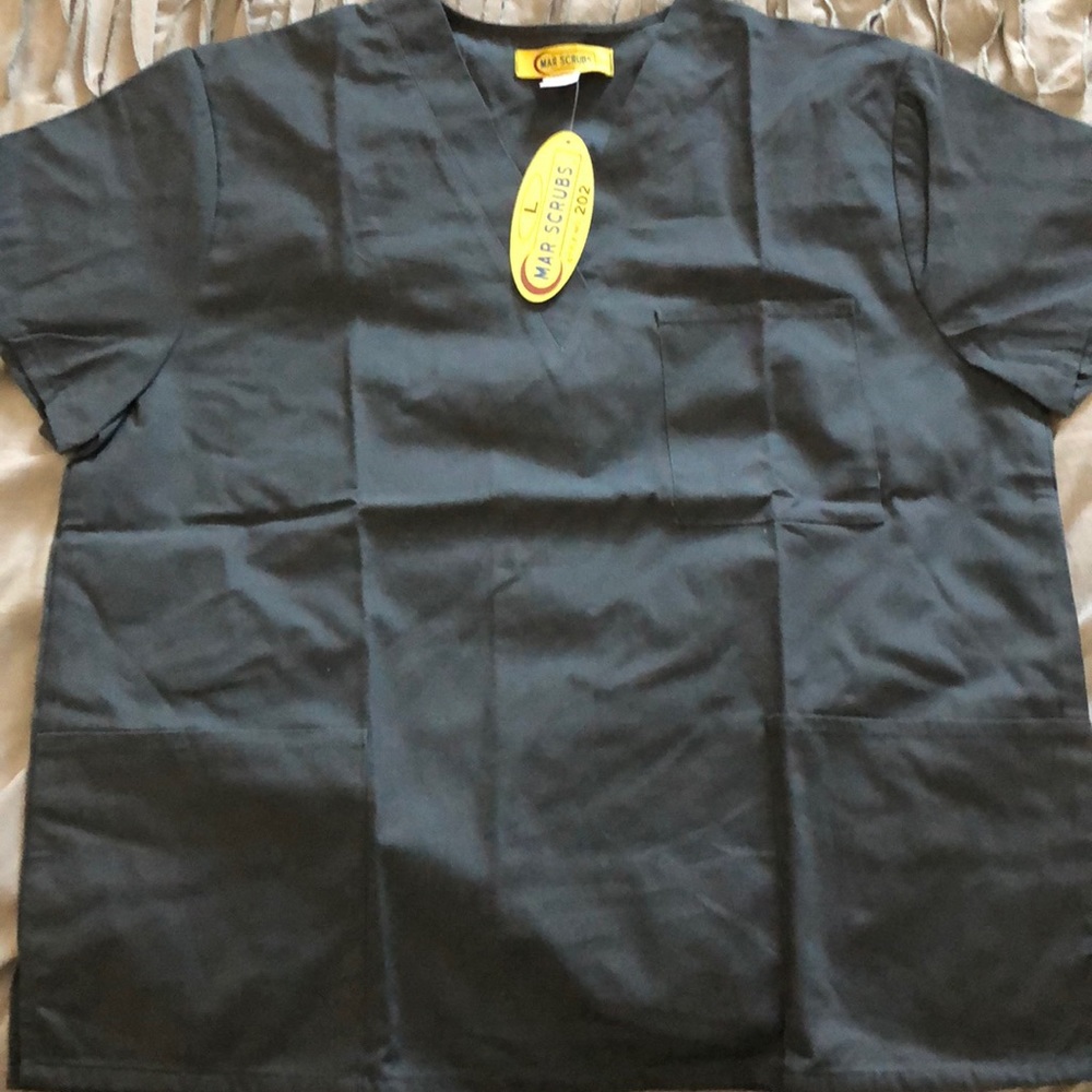 Dark Gray Scrub Top Size L. *NWT*
